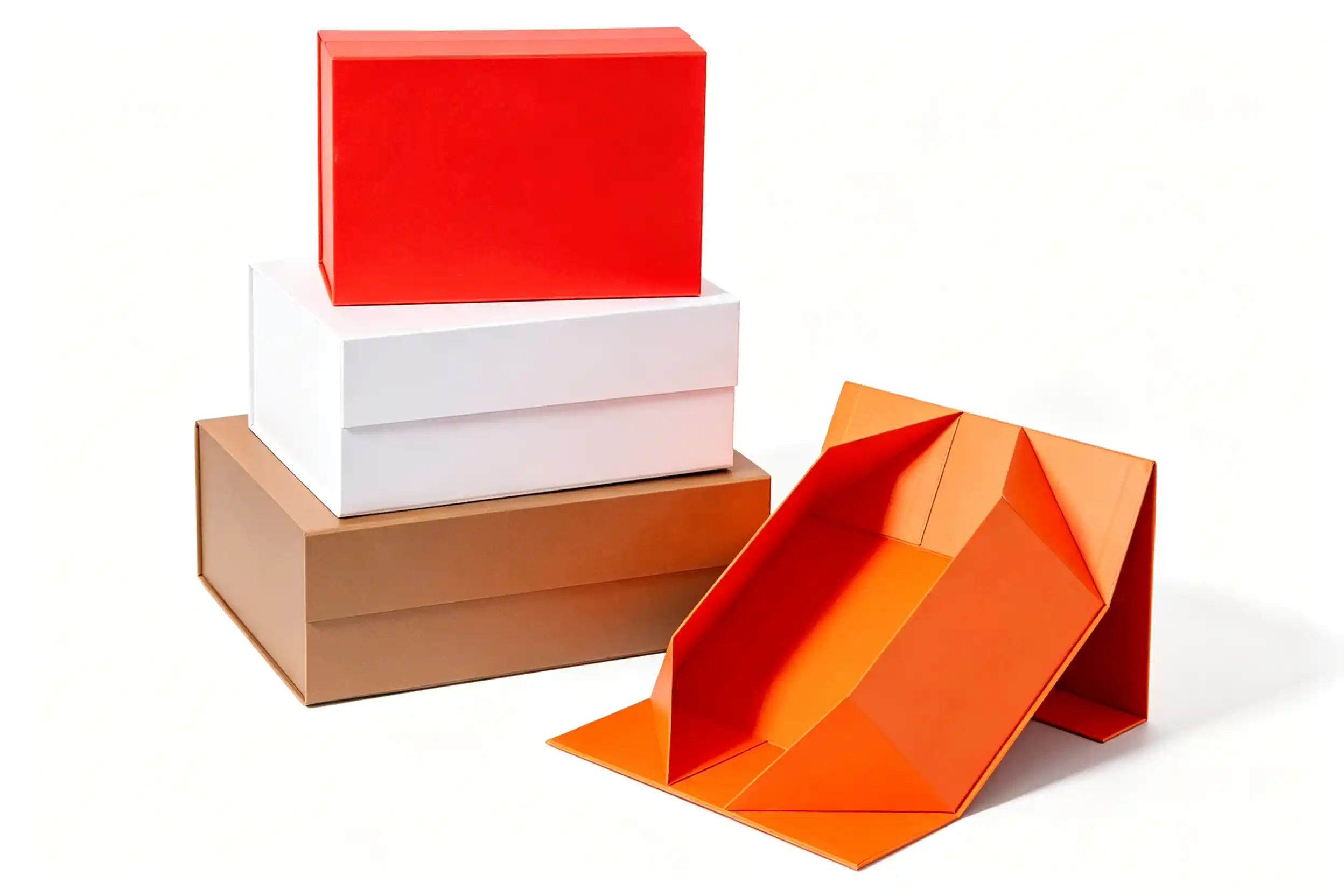 Custom fold-flat magnetic closure gift box