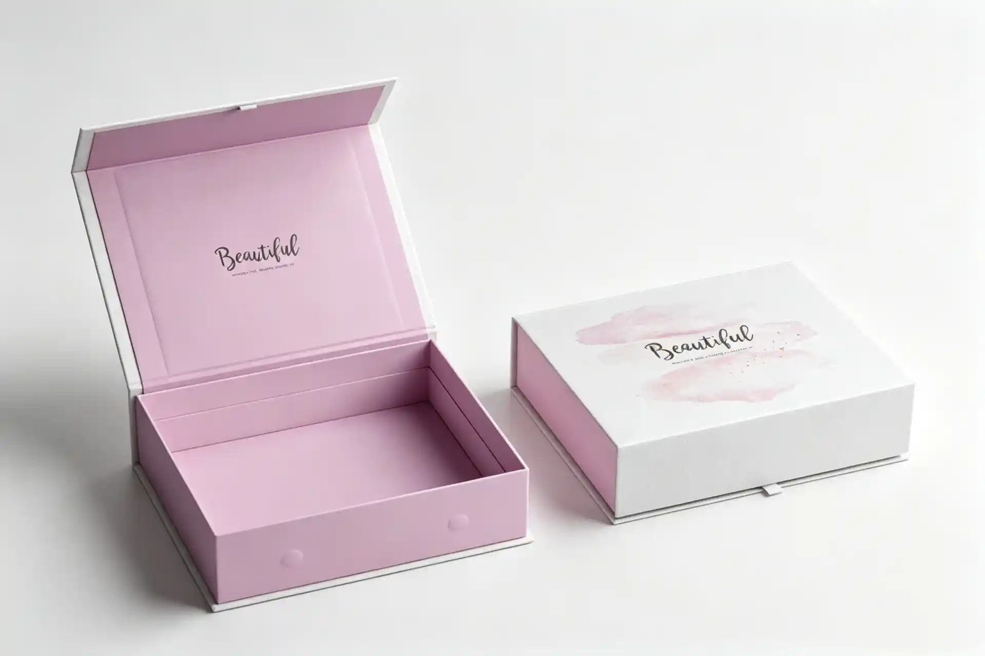 Custom magnetic closure rigid presentation box