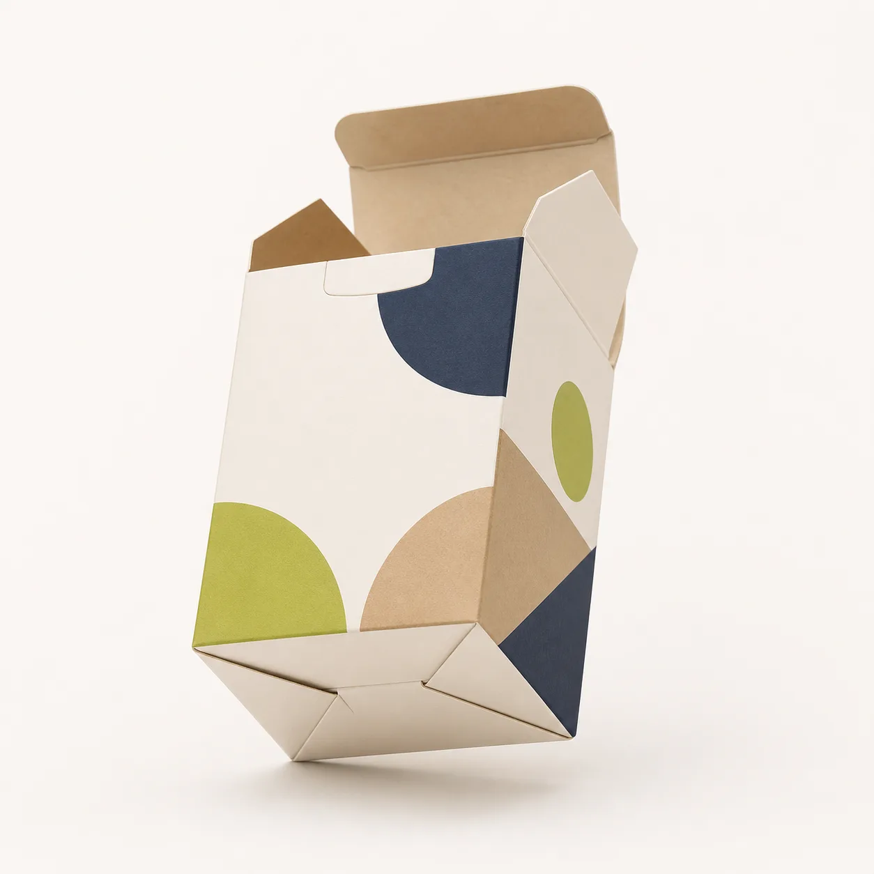 Custom tuck-top paperboard box with automatic lock bottom