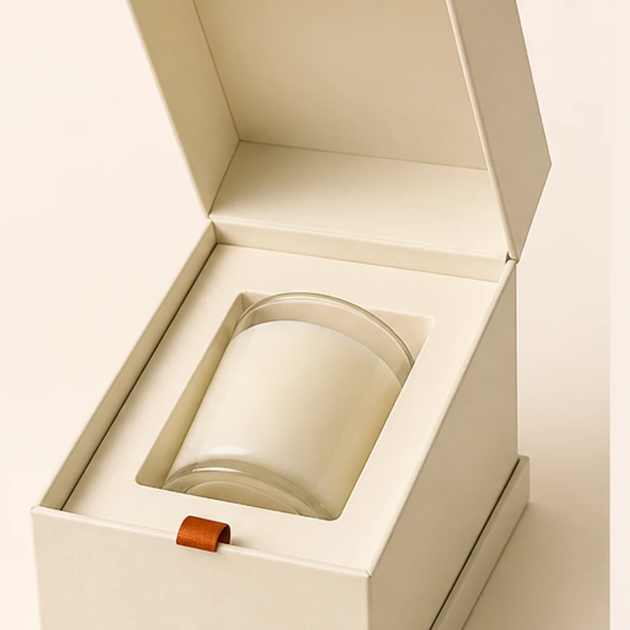 Rigid candle gift box for premium launches and sets