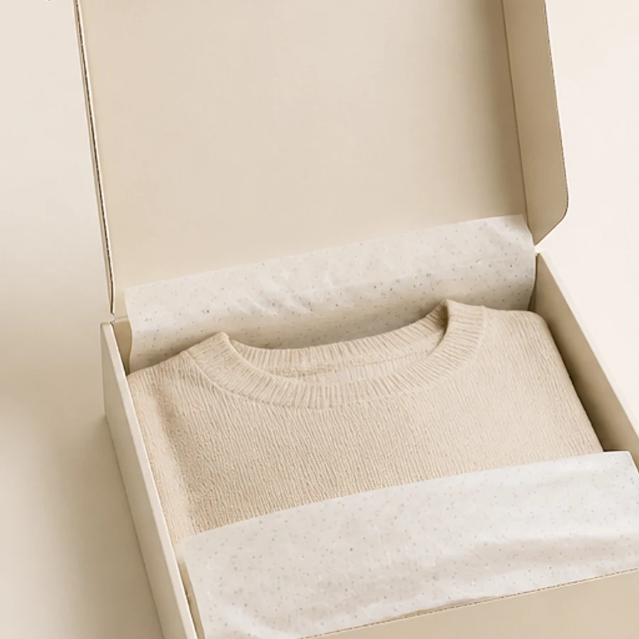 Folding clothing box for retail shirts and accessories