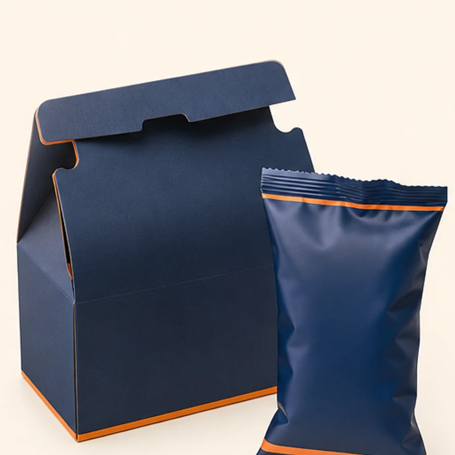 Folding food carton for dry packaged retail products
