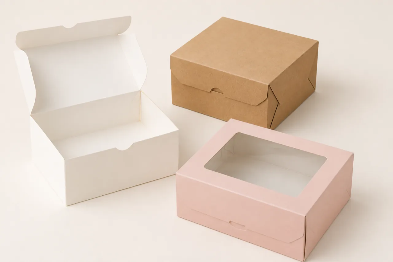 Custom tuck-top, auto-bottom and window pastry boxes