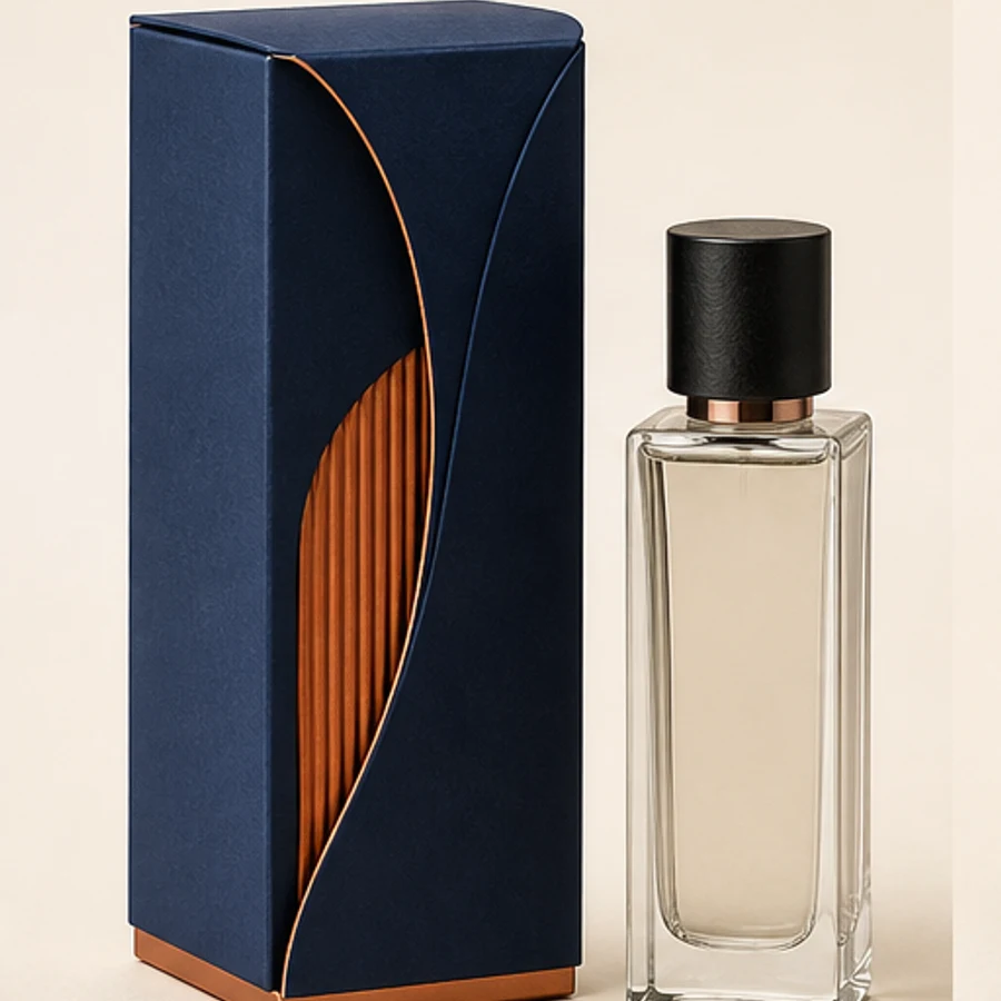 Perfume folding carton for individual retail bottles
