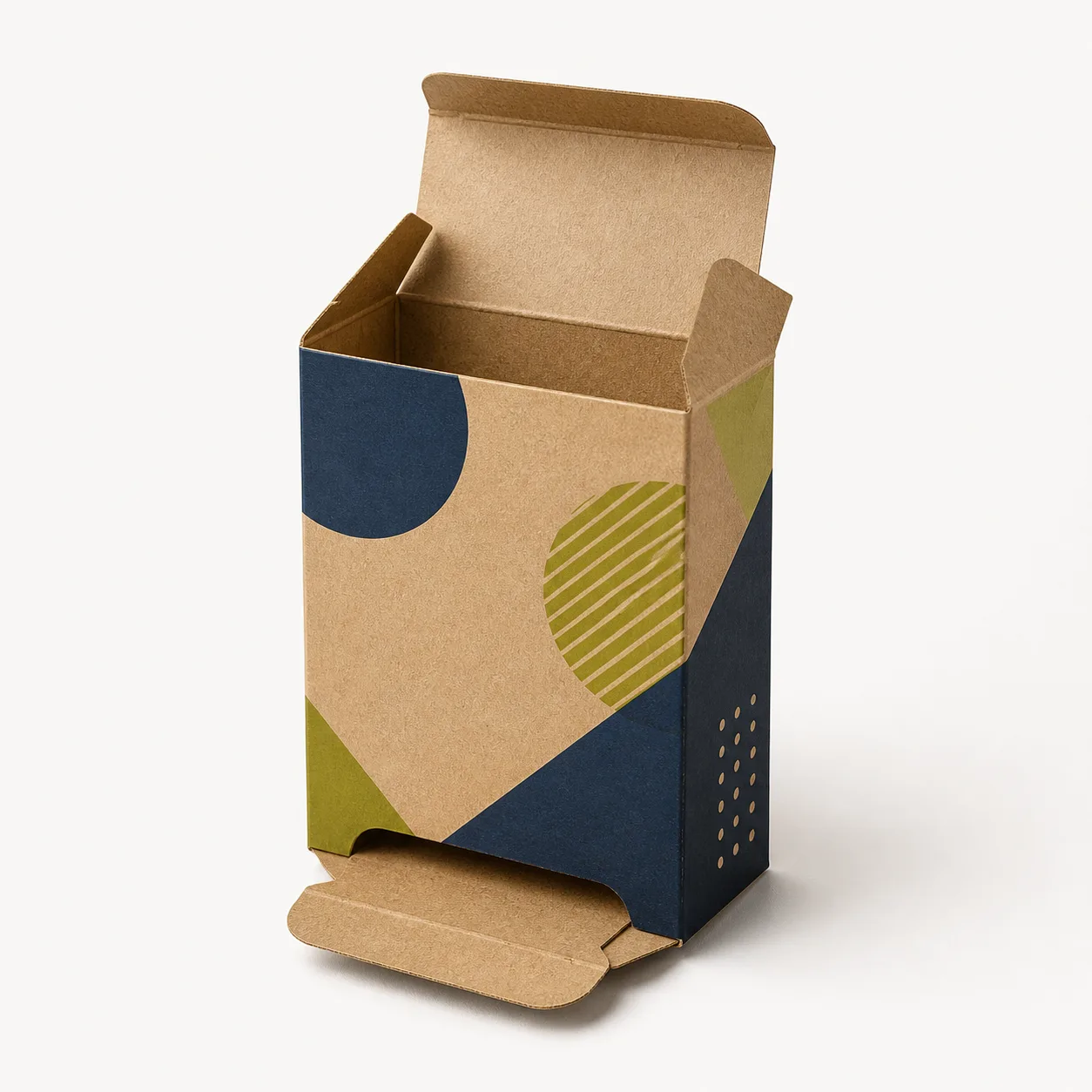 Custom printed reverse tuck end kraft paperboard box